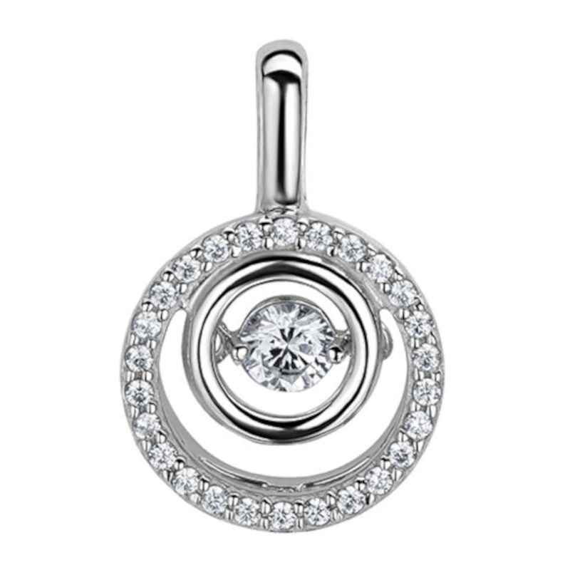 Подвеска из белого золота 585 пробы с фианитами 01П1211863