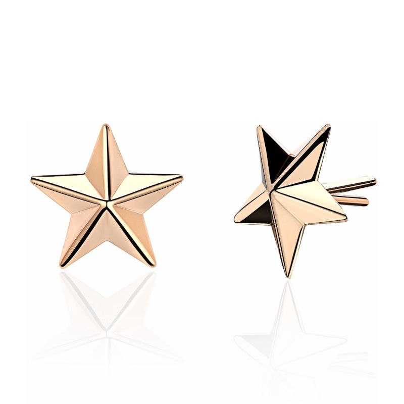 Звезда майорская на погоны из красного золота 375 пробы 01В010007S