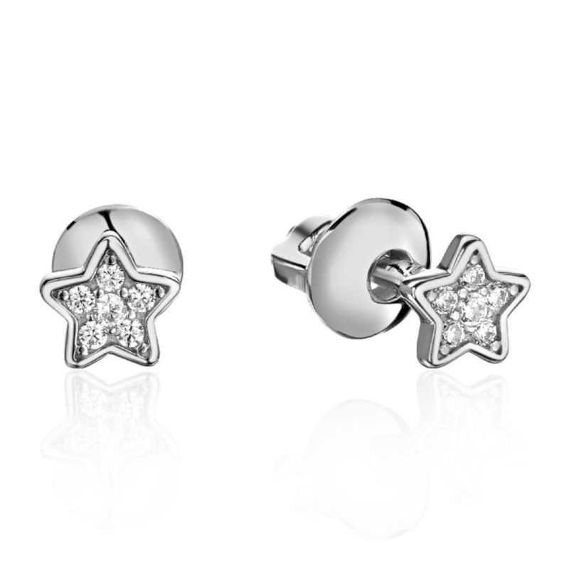 Серьги из белого золота 585 пробы с бриллиантами 01С6214216-17