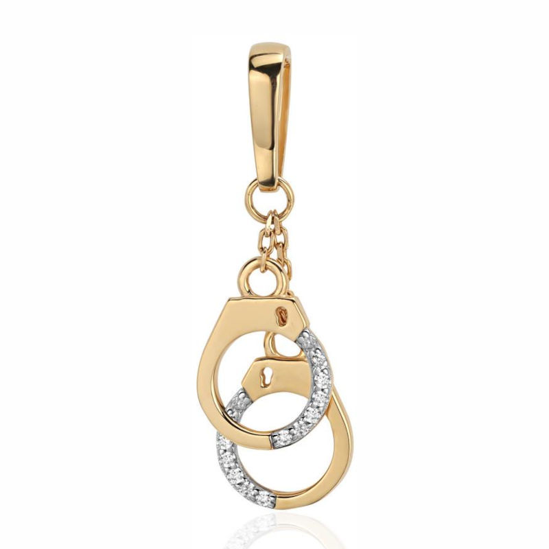 Подвеска из желтого золота 585 пробы с фианитами 01П134118Р