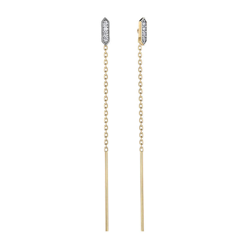 Серьги из желтого золота 585 пробы с фианитами 01С1314000Р Серьги из желтого золота 585 пробы с фианитами 01С1314000Р