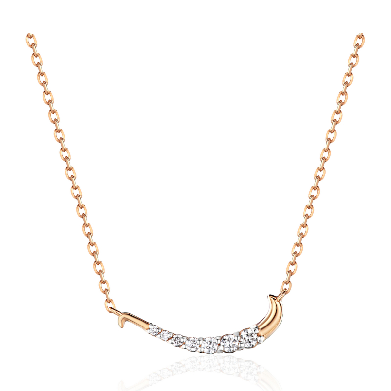 Колье из красного золота 585 пробы с бриллиантами 01Л612537Р