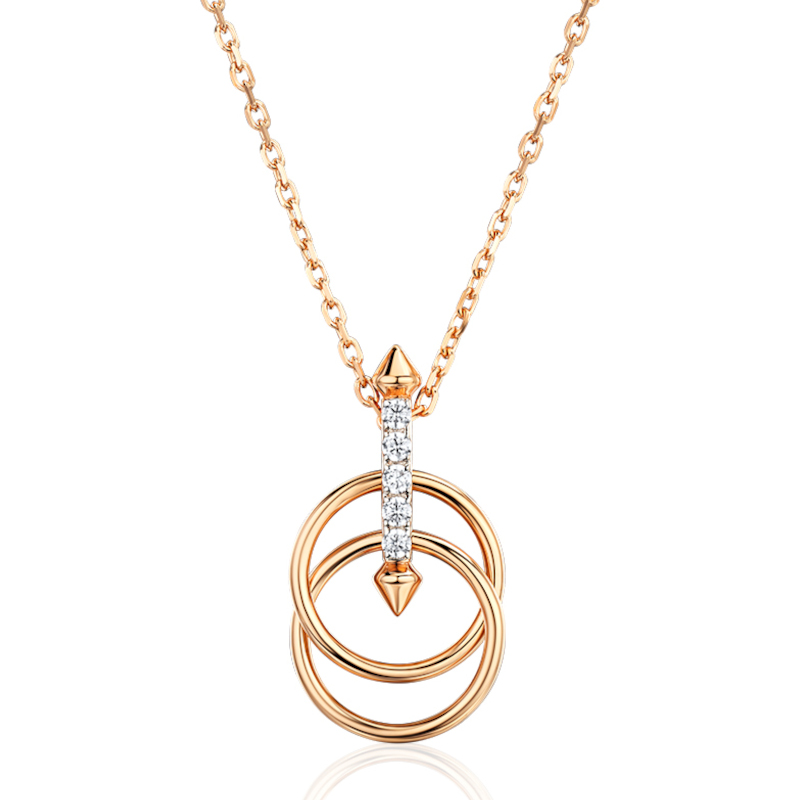 Колье из красного золота 585 пробы без вставок 01Л112442Р