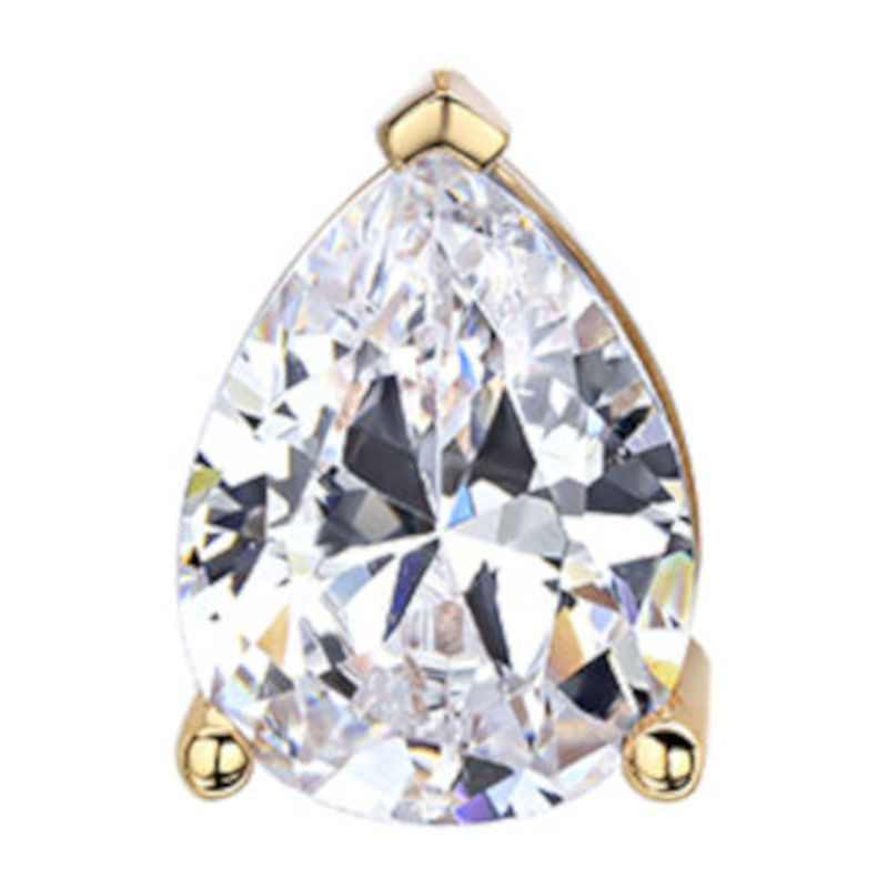 Подвеска из желтого золота 585 пробы с фианитом 01П1315012