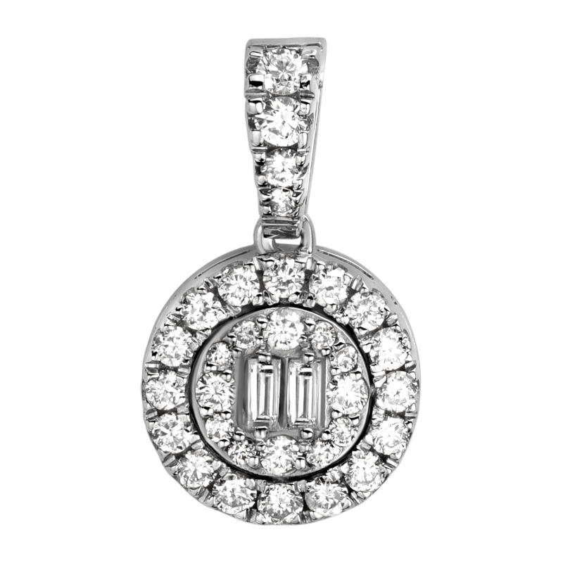 Подвеска из белого золота 585 пробы с бриллиантами 01П6214235