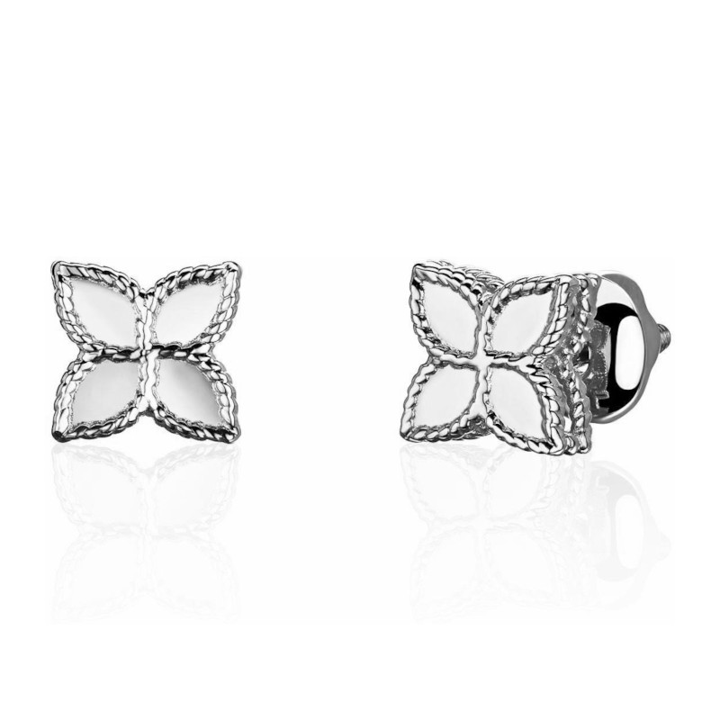 Серьги из платины 585 пробы без вставок 01С0916679-585