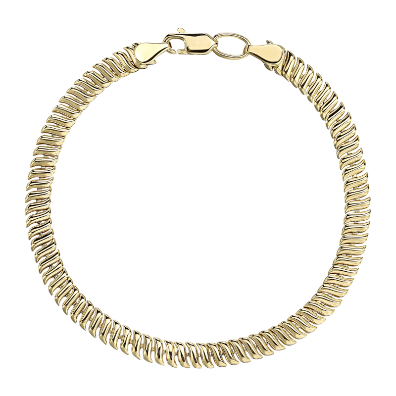 Браслет из желтого золота 585 пробы без вставок 01Б033504