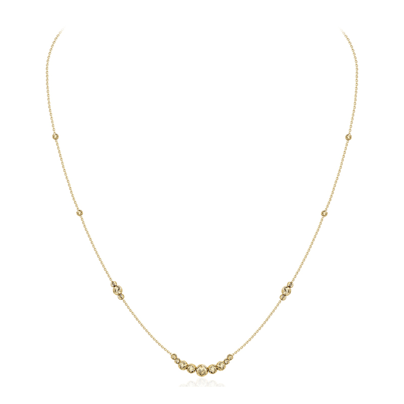 Колье из желтого золота 585 пробы без вставок 01Л732585