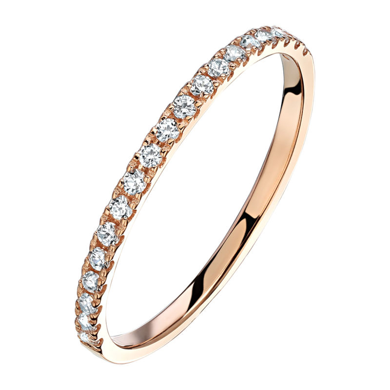 Кольцо из красного золота 585 пробы с фианитами 01К1114823