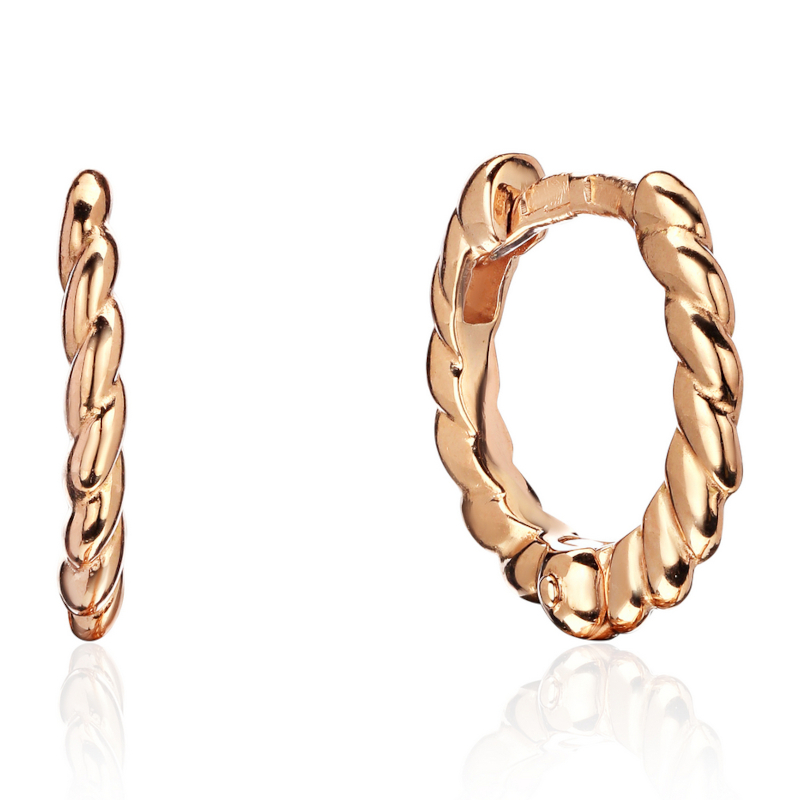 Серьги из красного золота 585 пробы без вставок 01С0115355