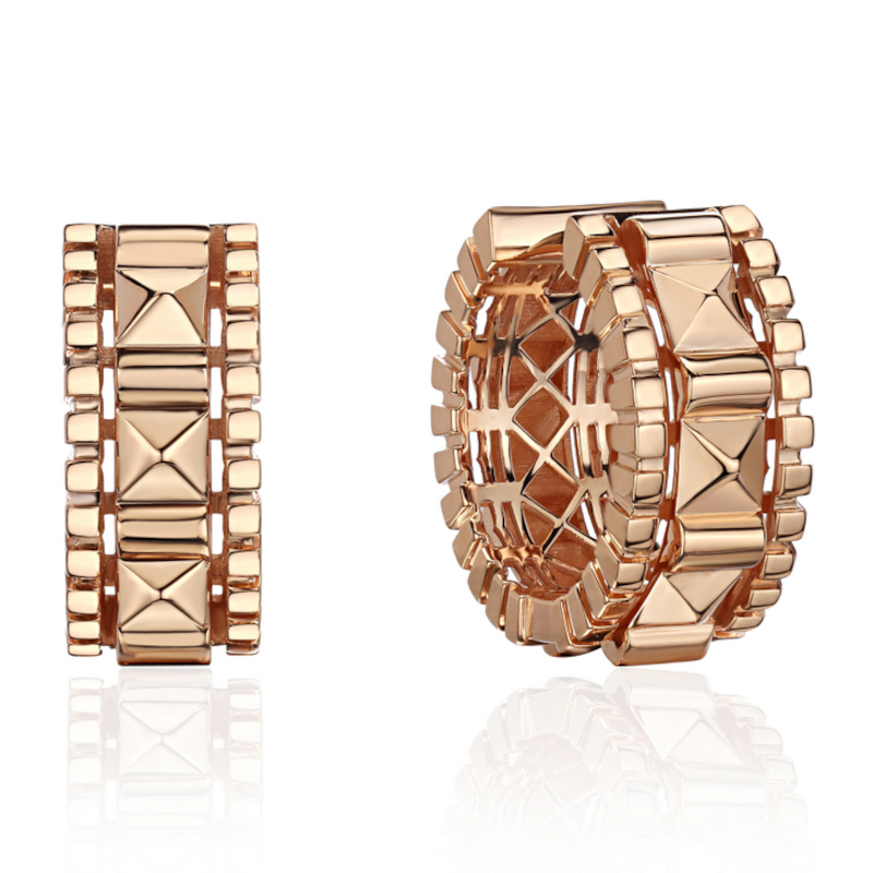 Серьги из красного золота 585 пробы без вставок 01С0115780