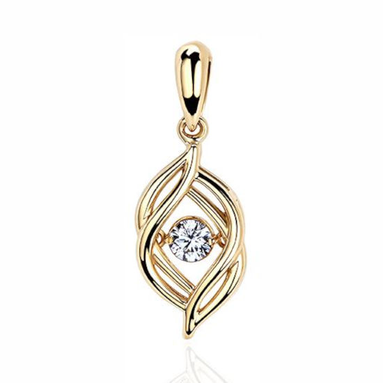 Подвеска из желтого золота 585 пробы с фианитом 01П1311851