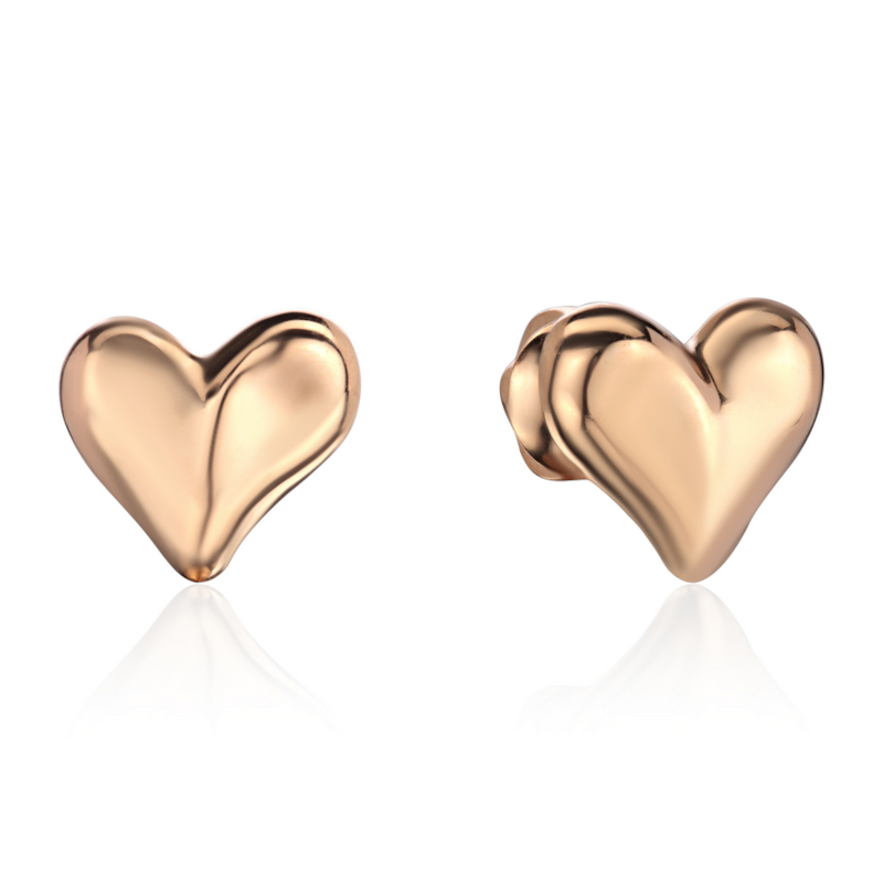 Серьги из красного золота 585 пробы без вставок 01С0117145