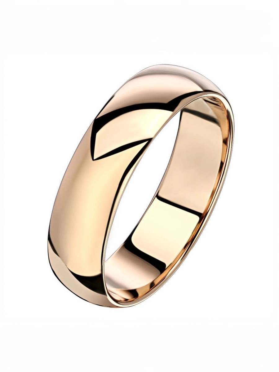 Обручальное кольцо из красного золота 585 пробы 01О010381 Обручальное кольцо из красного золота 585 пробы 01О010381