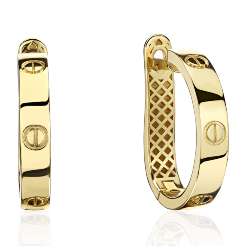 Серьги из желтого золота 585 пробы без вставок 01С0316125