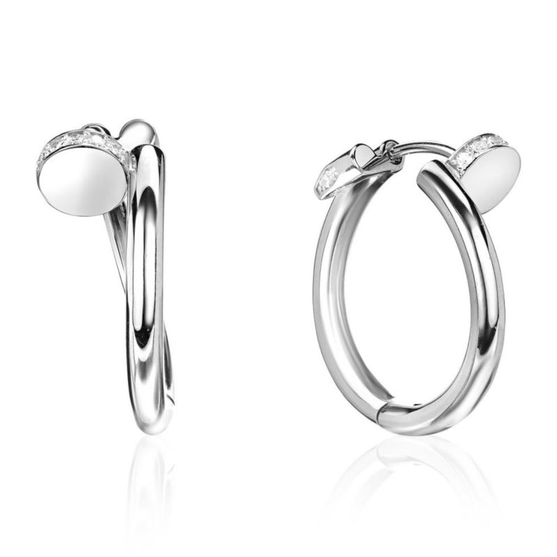 Серьги из белого золота 585 пробы с бриллиантами 01С6214116-17