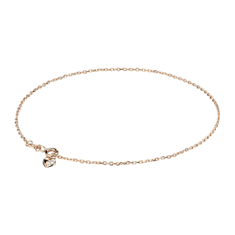 Браслет из красного золота 585 пробы с фианитами 01Б112397 Браслет из красного золота 585 пробы с фианитами 01Б112397