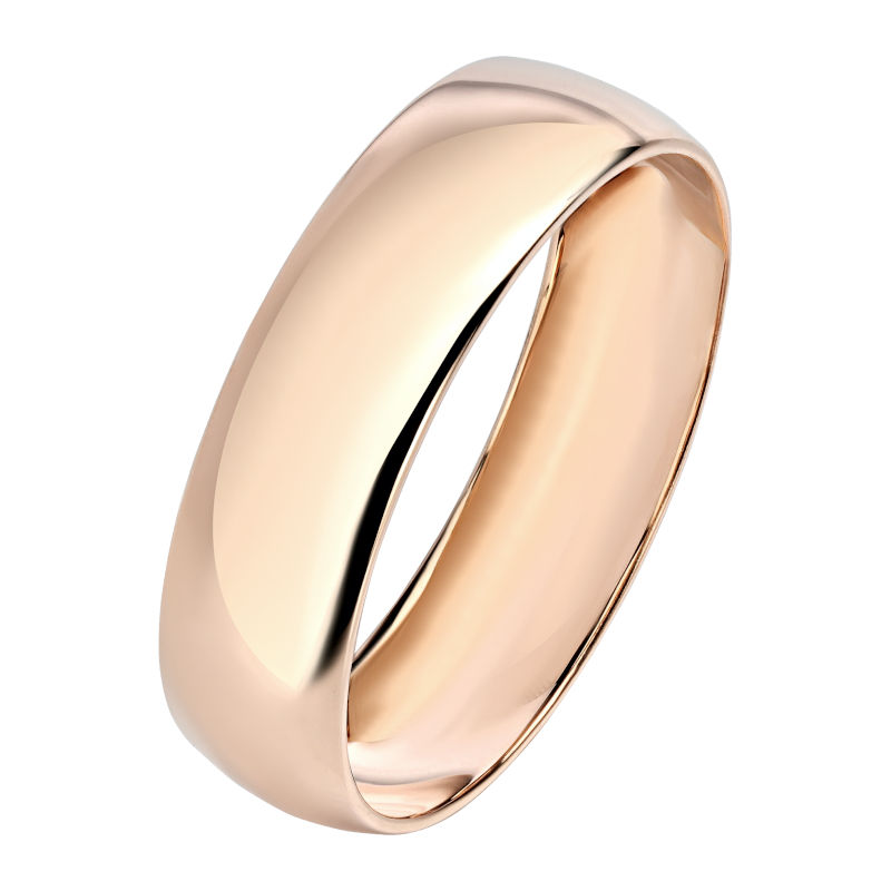 Обручальное кольцо из красного золота 585 пробы без вставок 01О010140