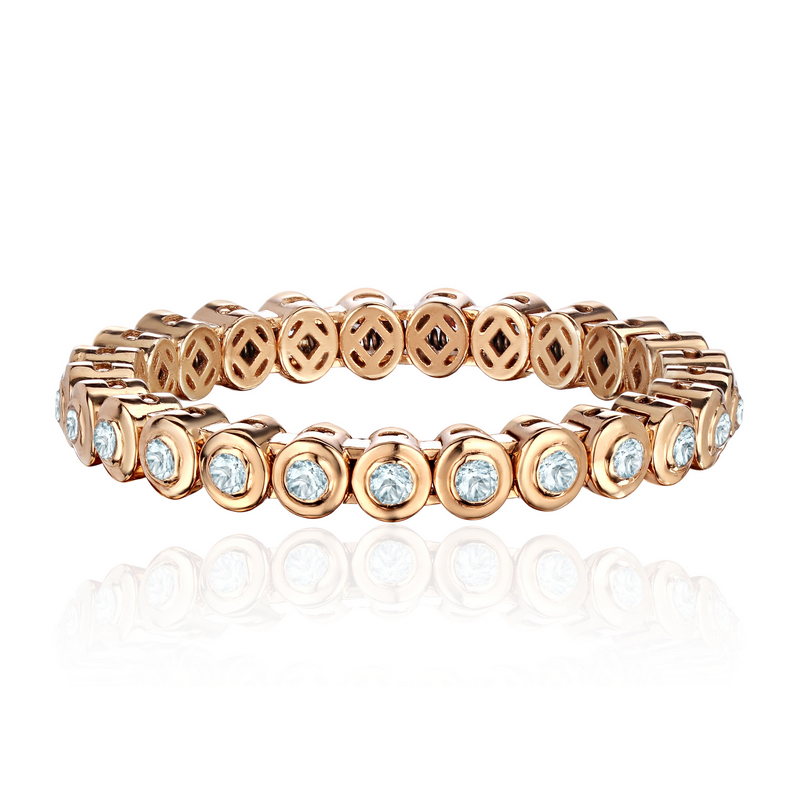 Кольцо из красного золота 585 пробы с топазами 01К3116915-1