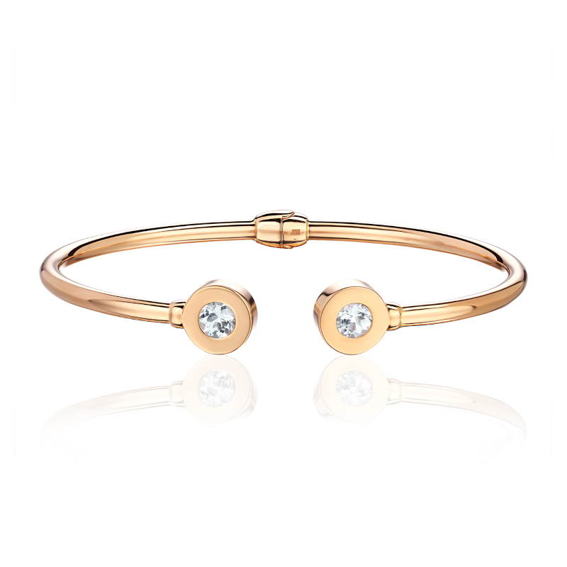 Браслет из красного золота 585 пробы с топазами 01Б313470-1