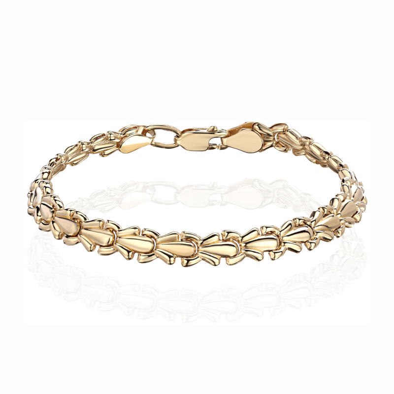 Браслет из желтого золота 585 пробы без вставок 01Б0301222