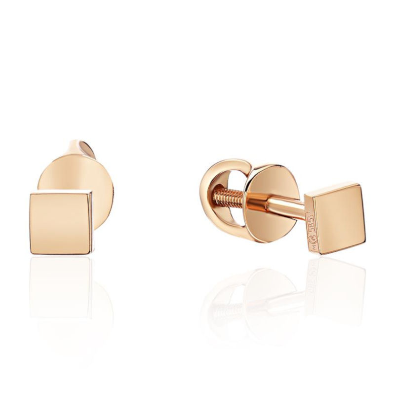 Серьги из красного золота 375 пробы без вставок 01С0113267S
