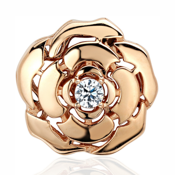 Подвеска из красного золота 585 пробы с фианитом 01П1115786