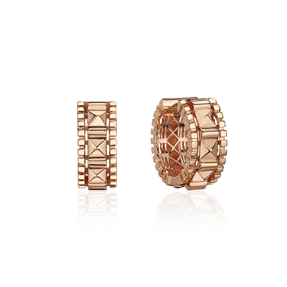 Серьги из красного золота 585 пробы без вставок 01С0115780