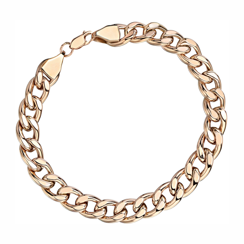 Браслет из красного золота 585 пробы без вставок 01Б0121083