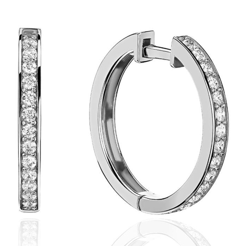Серьги из платины 585 пробы с бриллиантами 01С6915018-585
