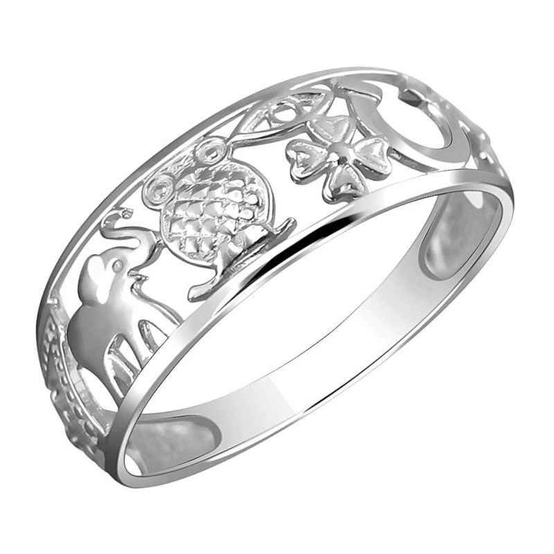 Кольцо из платины 585 пробы без вставок 01К0912717-585