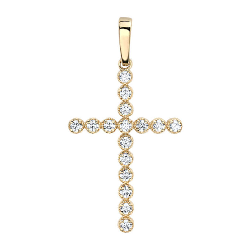 Подвеска из желтого золота 585 пробы с фианитами 01Р131119