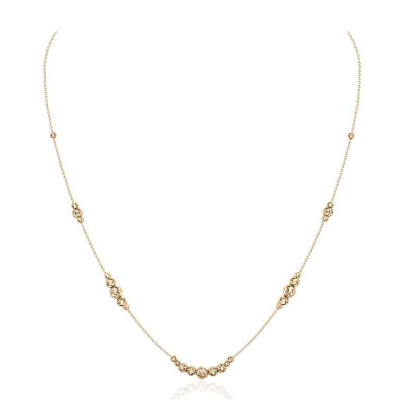 Колье из желтого золота 585 пробы без вставок 01Л732586