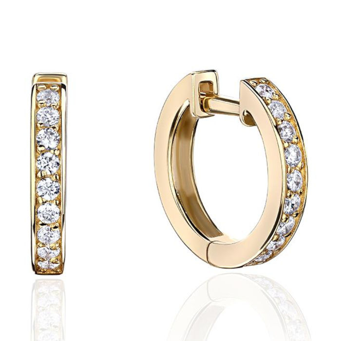 Серьги из желтого золота 585 пробы с бриллиантами 01С6313916-17