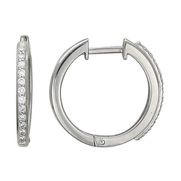 Серьги из белого золота 585 пробы с бриллиантами 01С625687