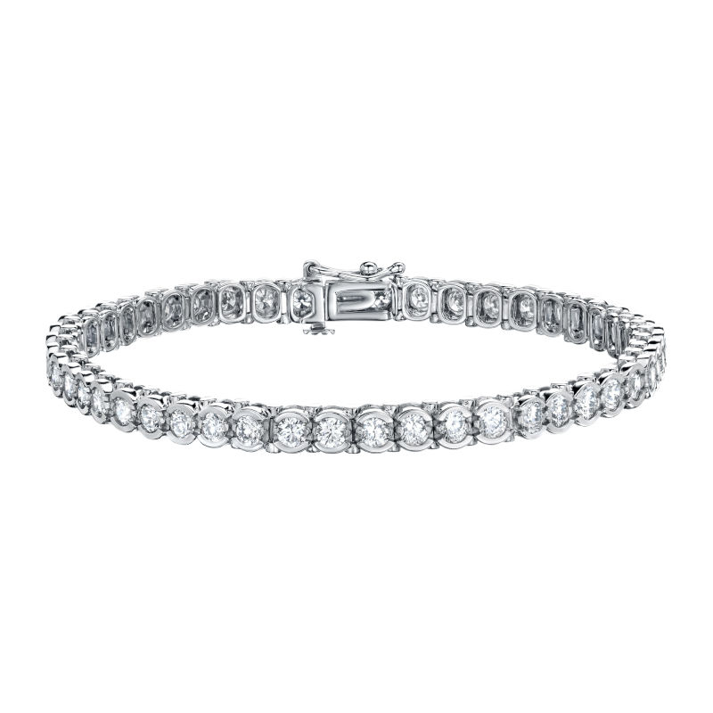 Браслет из белого золота 750 пробы с бриллиантами 01Б670170