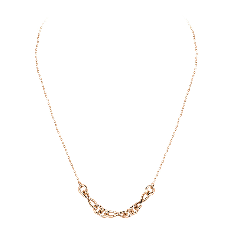 Колье из красного золота 585 пробы без вставок 01Л012508