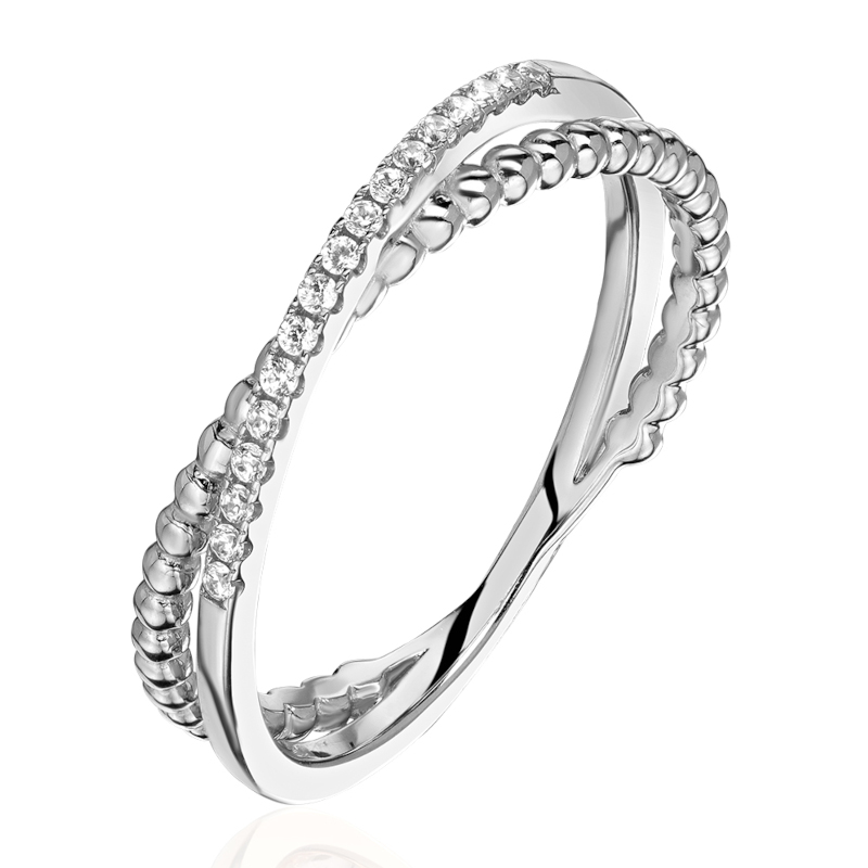 Кольцо из белого золота 585 пробы с бриллиантами 01К6214820-17