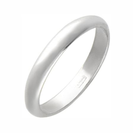 Обручальное кольцо из серебра 925 пробы без вставок 01О050011