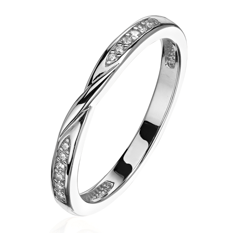 Кольцо из белого золота 585 пробы с бриллиантами 01К6214641-17 Кольцо из белого золота 585 пробы с бриллиантами 01К6214641-17