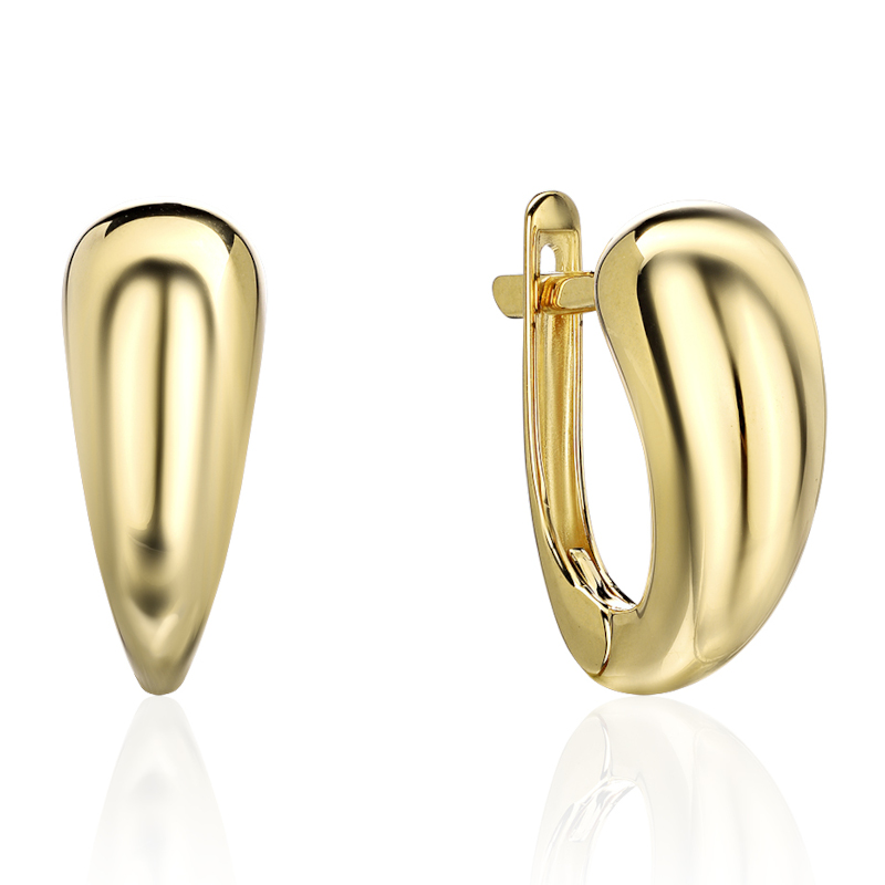 Серьги из желтого золота 585 пробы без вставок 01С0316740