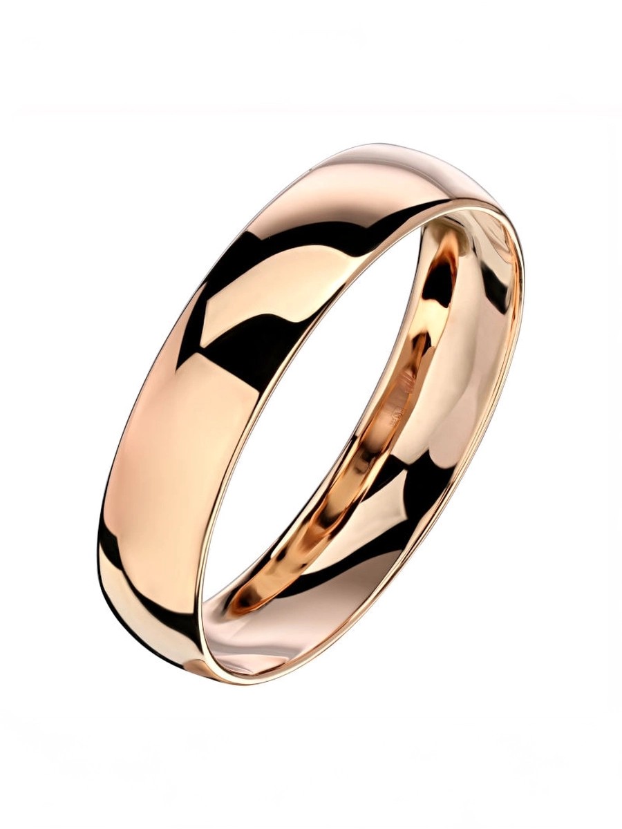 Обручальное кольцо из красного золота 585 пробы 01О010141 Обручальное кольцо из красного золота 585 пробы 01О010141