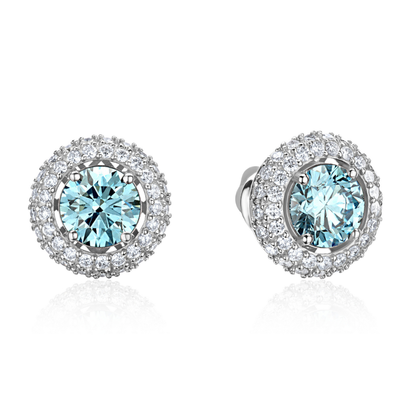 Серьги из белого золота 585 пробы с бриллиантами 01С6217162-Л-1