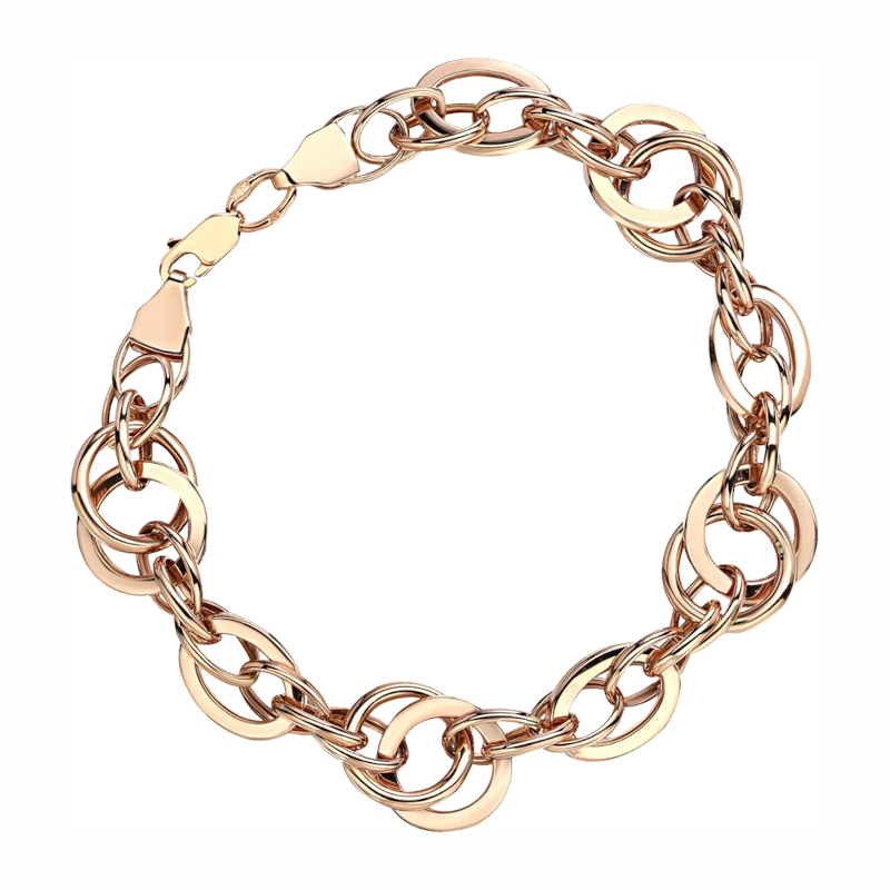 Браслет из красного золота 585 пробы без вставок 01Б0121092