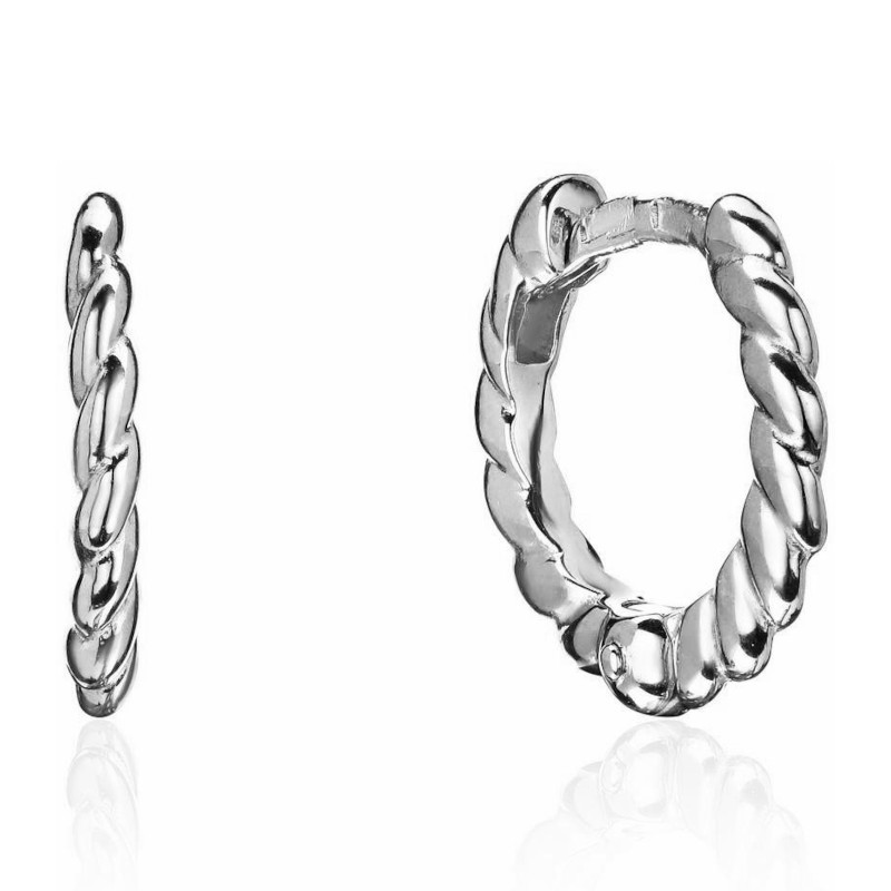 Серьги из платины 585 пробы без вставок 01С0916455-585