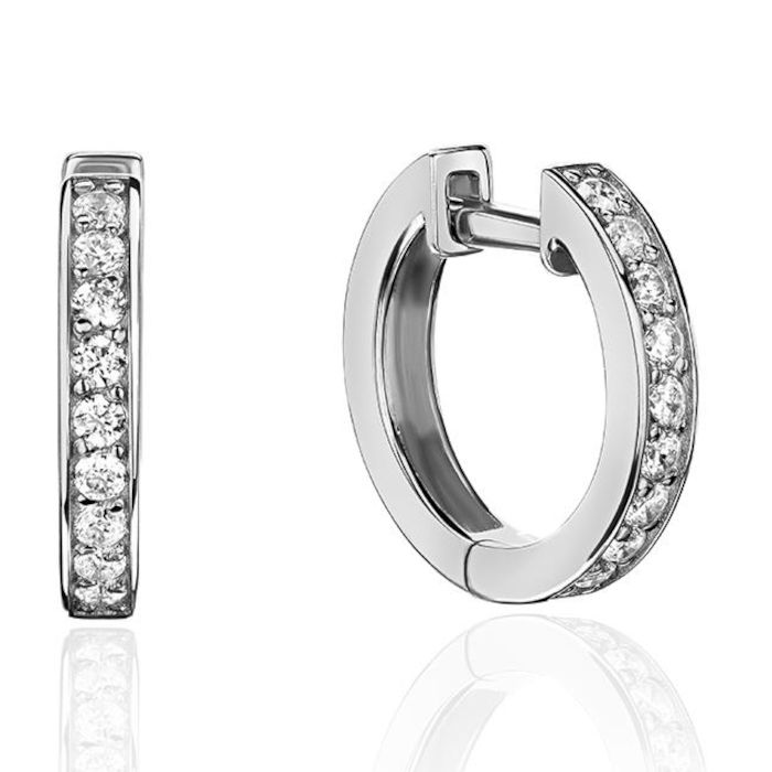 Серьги из белого золота 585 пробы с бриллиантами 01С6213916-17