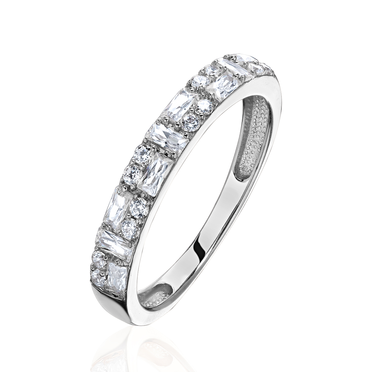 Кольцо из белого золота 585 пробы с фианитами 01К1215977