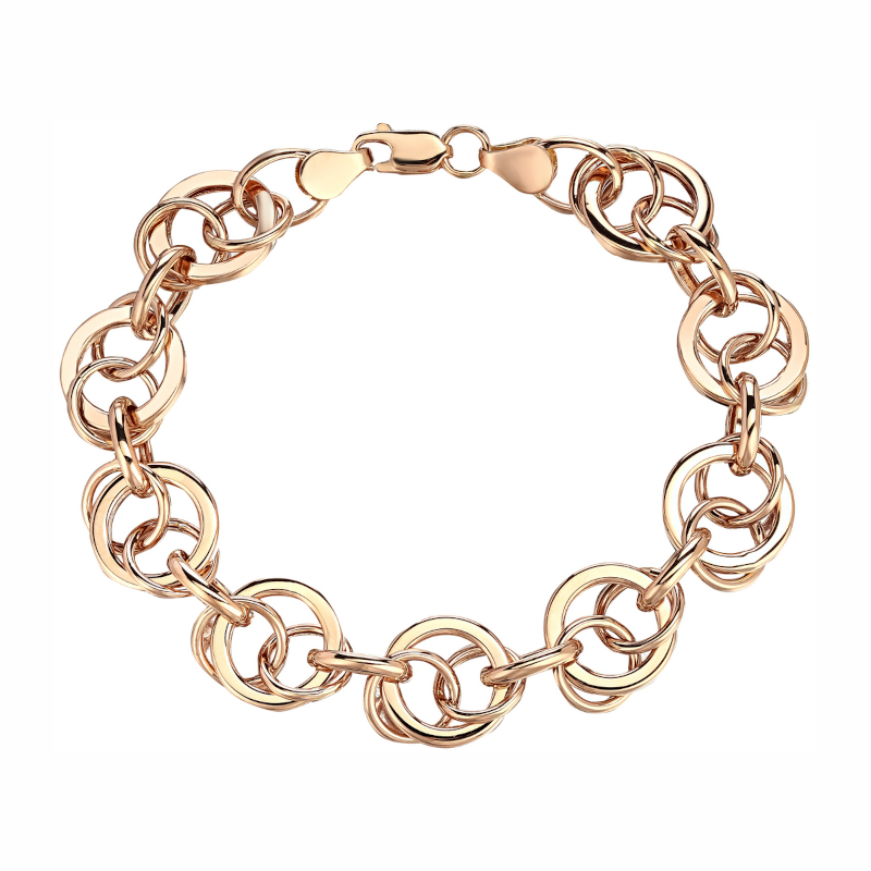 Браслет из красного золота 585 пробы без вставок 01Б013544