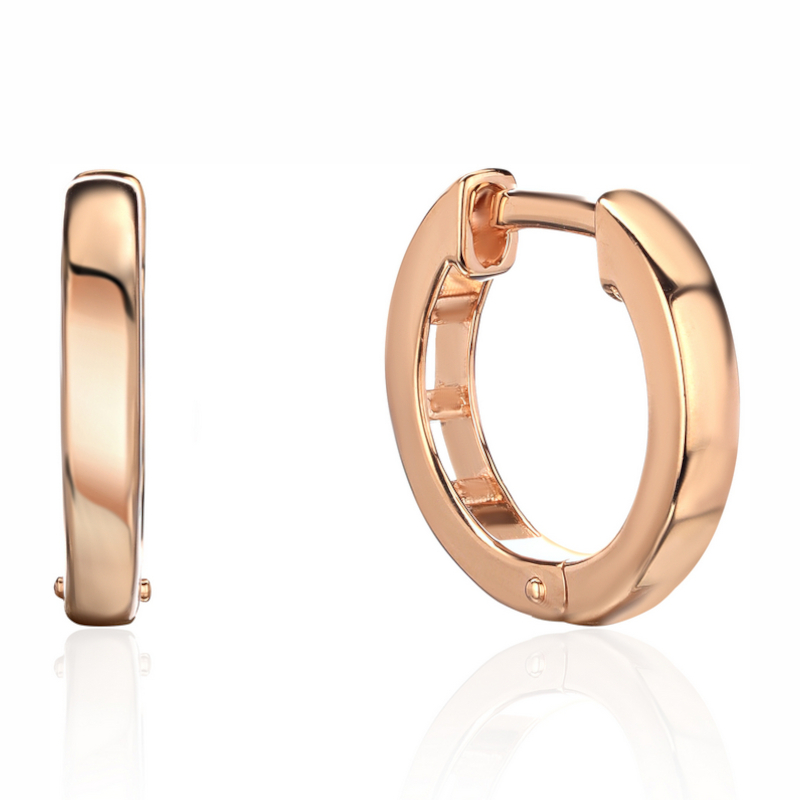 Серьги из красного золота 585 пробы без вставок 01С0115492