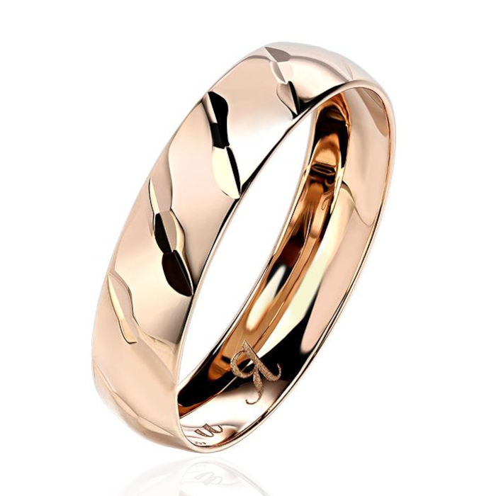 Обручальное кольцо из красного золота 375 пробы 01О710173S Обручальное кольцо из красного золота 375 пробы 01О710173S